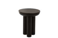 Side Table Trio Mango Wood Black