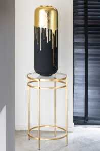 Vase Duo Metal Black/Gold 