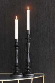 Candle Holder  Metal Black Small