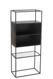 Shelf Rectangle Metal/Glass Black