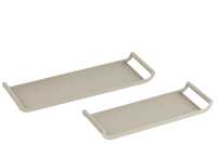 Set De 2 Plateau Rectangle Metal