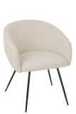 Chaise Wales Acier/Mousse Ivoire