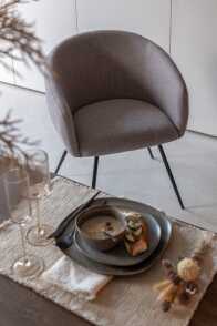 Chair Wales Steel/Foam Taupe 