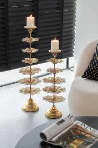 Candle Holder Tree Metal Gold