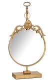 Mirror Round Metal/Mirror Gold