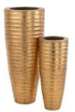 Set Of 2 Metal Vases Egypt Metal