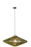 Lampe Suspendue Fer/Jute Vert