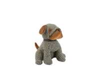 Door Stop Dog Checkered Polyester