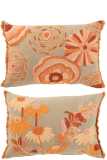 Cushion Rectangle Flowers