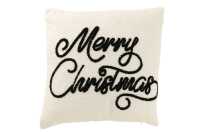 Coussin Merry Christmas Bouclé