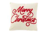 Coussin Merry Christmas Bouclé