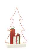 Sapin+Cadeaux Led Blanc/Rouge/Vert