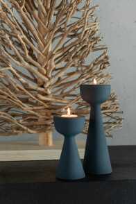 Candelabro Cono Alu Azul L