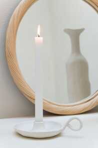 Candle Holder Agra Aluminium White