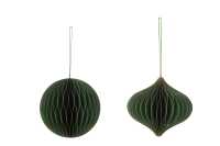 Suspension Boule Papier Vert