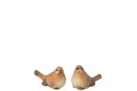 Oiseau Porcelaine Marron Small