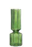 Vase Jef Lignes Verre Vert