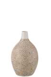 Vaas Wabi Rond Porselein Beige/Wit