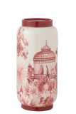 Vase Moriko Porcelain Red/White