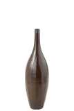 Vase Bottle Terra Shiny Brown