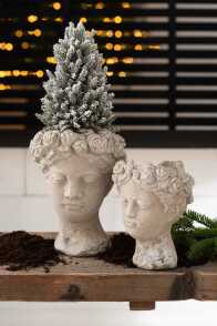 Flowerpot Antique Poly Natural