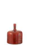 Vase Akane Bottle Ceramic Red