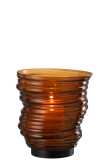 Vase Tornado Verre Marron Small