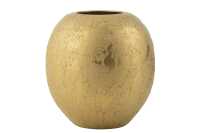 Vase Ball Round Ceramic Gold