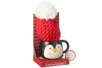 Taza + Gorro Pinguino Caja Regalo