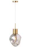 Hanglamp Goud Metaal/Glas Grijs