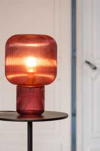 Tischlampe Glas Rot