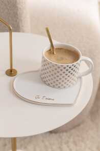 Mug+Saucer+Spoon Heart Ceramic