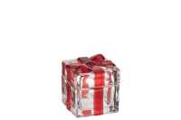 Storage Jar Giftbox Glass Red