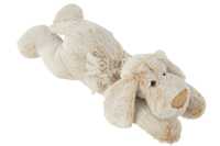 Dog Lying Plush Polyester Beige