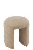 Stool Round Textile Beige