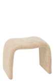 Stool N Shape Textile Beige