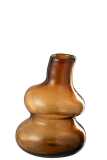 Vase Flask Glass Brown Small