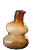 Vase Gourde Verre Marron Large