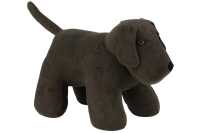 Door Stop Dog Bouclé Dark Grey 