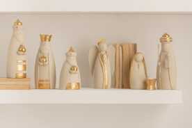 Creche 7 Pieces Resine Blanc/Or