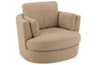 Sillon Pivotante Madera/Tejido