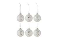 Box Of 6 Christmas Baubles Stars