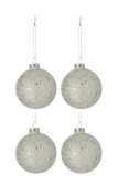 Box Of 4 Christmas Baubles Stars