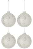 Box Of 4 Christmas Baubles Stars