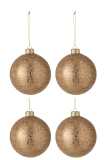 Box Of 4 Christmas Baubles Stars