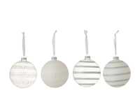 Box Of 4 Christmas Baubles Cartel