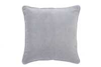 Coussin Ourlet Coton Blanc/Gris