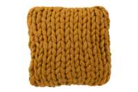 Cushion Knitted Acrylic Ochre