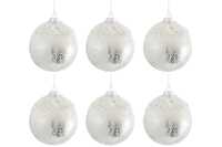 Doos Van 6 Kerstbal Pearl Glas