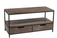 Salontafel Hout/Met Bruin+Zwart